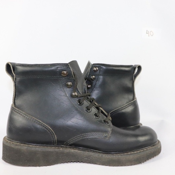 Vintage New Carolina Wedge Sole Leather Boots 7 main image 6